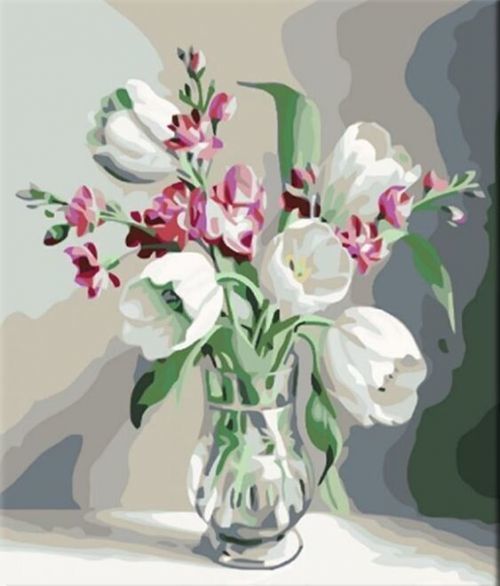 Zuty Painting by numbers White Tulips