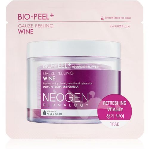 Neogen Dermalogy Bio-Peel+ Gauze Peeling Wine Exfoliating Cotton Pads with Skin Smoothing and Pore Minimizing Effect 1 pc