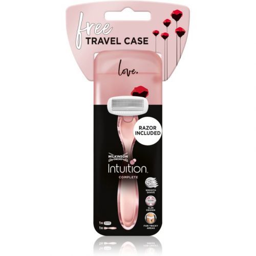 Wilkinson Sword Intuition Complete Travel Case Travel Shaver + Spare Blades 1 pcs