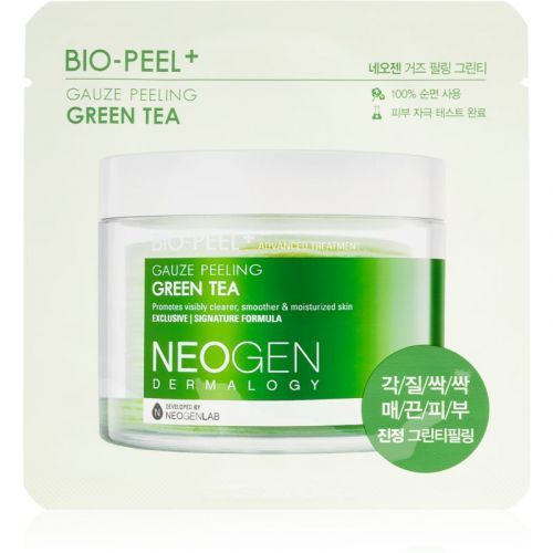 Neogen Dermalogy Bio-Peel+ Gauze Peeling Green Tea Exfoliating Cotton Pads for Radiance and Hydration