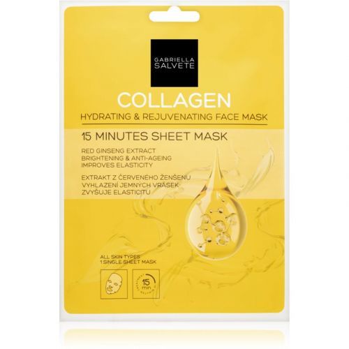 Gabriella Salvete Face Mask Collagen Sheet Mask with Brightening and Smoothing Effect 1 pc