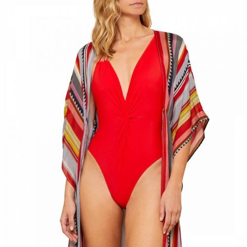 Red Twist Front Swimsuit