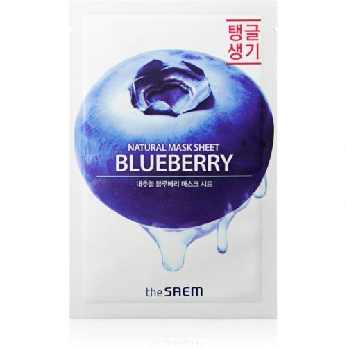 The Saem Natural Mask Sheet Blueberry Revitalising Cloth Face Mask 21 ml