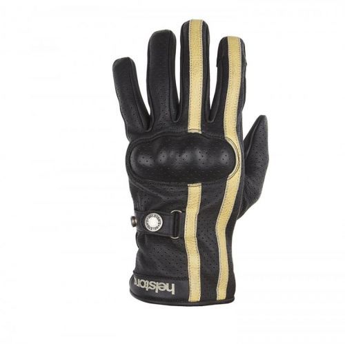 Helstons Eagle Air Summer Leather Black Beige Gloves T8