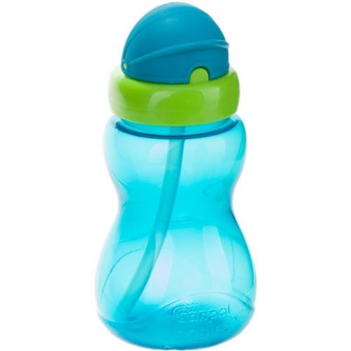 Canpol babies Sport Cup kids’ bottle with straw 12m+ Blue 270 ml