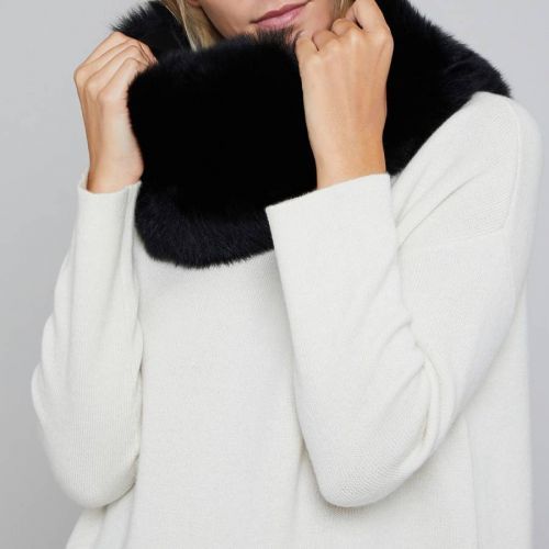 Black Shearling Snood