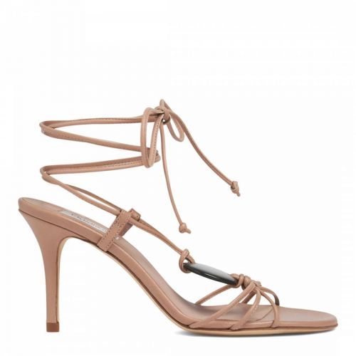 Beige Leather Nimes Strappy Sandals