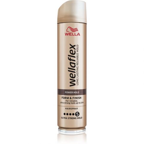 Wella Wellaflex Power Hold Form & Finish Extra Strong Fixating Hairspray For Natural Fixation 250 ml