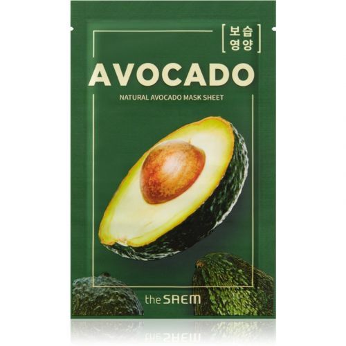 The Saem Natural Mask Sheet Avocado Extra Hydrating and Nourishing Sheet Mask 21 ml