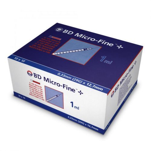 BD MicroFine + Plus 1ml U100 29G 12.7mm x 100