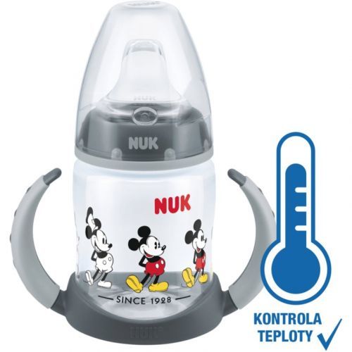 NUK First Choice Mickey Mouse training cup with handles 6m+ Grey 150 ml