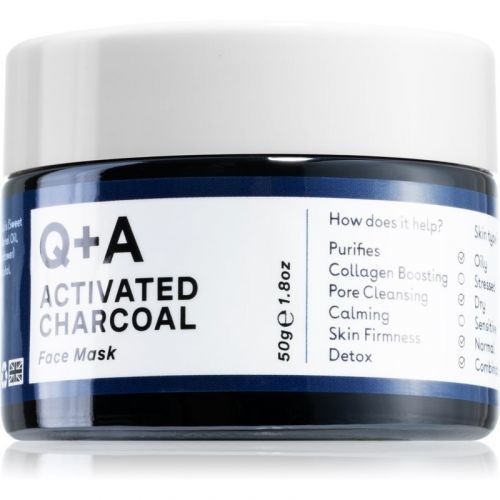Q+A Activated Charcoal Cleansing Face Mask with activated charcoal 50 g