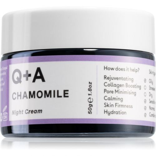 Q+A Chamomile Soothing Night Cream With Chamomile 50 g
