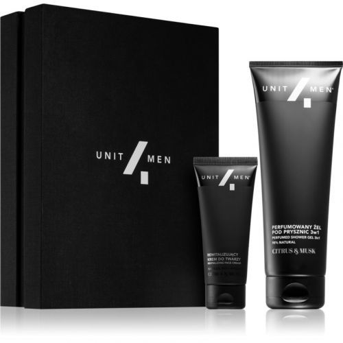 Unit4Men Revitalizing set Citrus & Musk cosmetic set for clean and calm skin