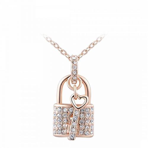Rose Gold Plated Classic Necklace with Swarovski Crystals