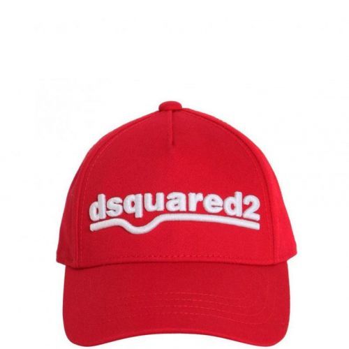 Dsquared2 - Kids Red logo-embroidered cap