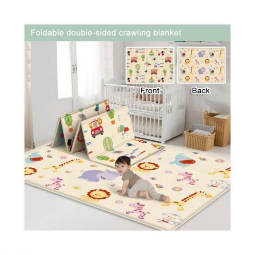 2Side Baby Play Mat Crawling Soft Blanket Folding Cartoon Waterproof Picnic Carp