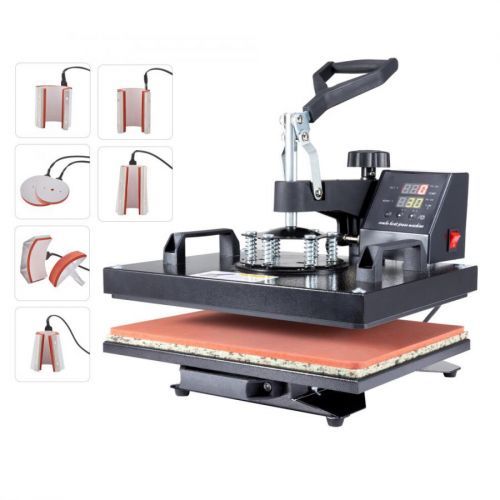 8in1 Heat Press Machine Digital Transfer Sublimation 30×38cm Printer