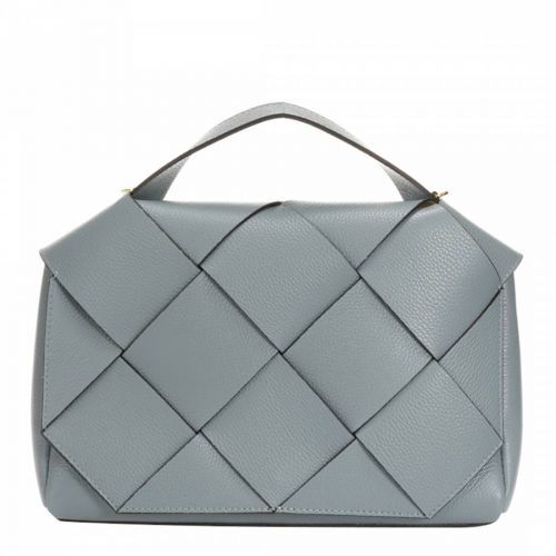 Blue Leather Top Handle