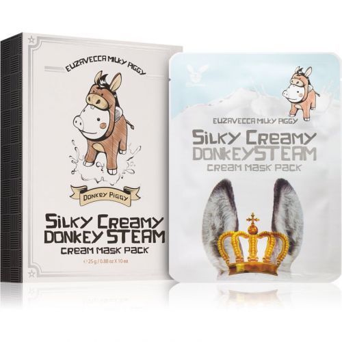 Elizavecca Milky Piggy Silky Creamy Donkey Steam Mask sheet mask set with Nourishing and Moisturizing Effect 10x25 ml
