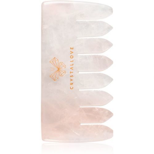 Crystallove Rose Quartz Comb Massage Tool for hair and body