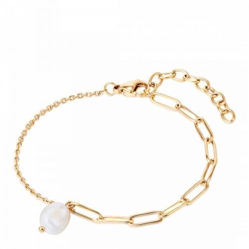 Gold Chain Pearl Bracelet
