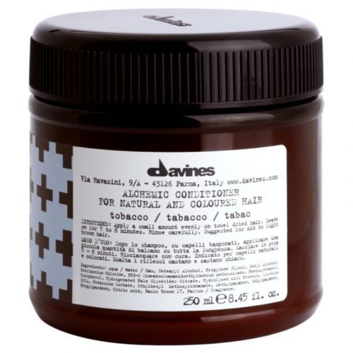 Davines Alchemic Tobacco Moisturizing Conditioner for Hair Color Enhancement 250 ml